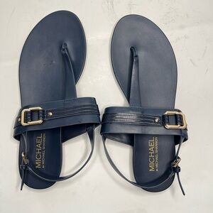 Michael by Michael Shannon Andrea Navy Blue Thong Sandals Womens 10